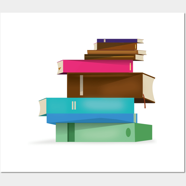 Pile of books Wall Art by nickemporium1